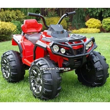 Детский квадроцикл M 3156 EBLR-3, кожаное сиденье, красный